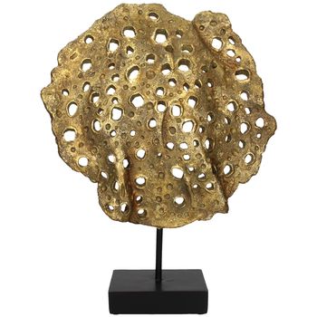 Ornament Coral Polyresin Gold 36x10.8x47cm