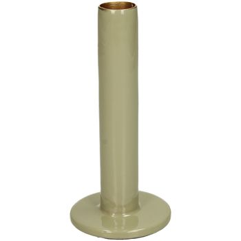 Candle Stick Metal Green 7x7x15.5cm