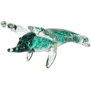 Ornament Lobster Glass Turquoise 26x11x10.5cm