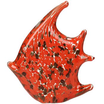 Ornament Fish Glass Orange 13x4x11.5cm