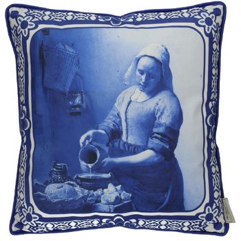 Cushion Melkmeisje Velvet Blue 45x45cm