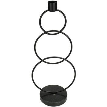 Candle Stick Metal Black 13x8.5x29.5cm