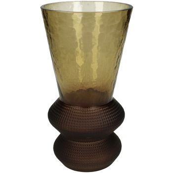 Vase Glass Brown 12x12x22.5cm