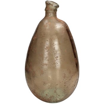 Vase Recyceltes Glas Beige 26x26x47cm