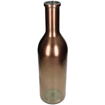 Vase Recycled Glass Bronze 15x15x50cm
