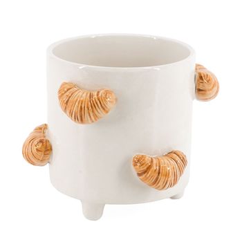 Aardewerk vaas croissants 18,5x16,6x15cm