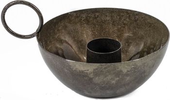 Kaarsenstandaard bowl olive 8x4,5x6cm