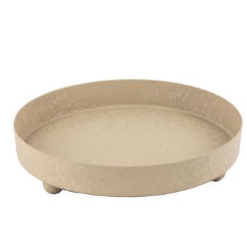 Metalen plateau sand texture 21x21x4,5cm
