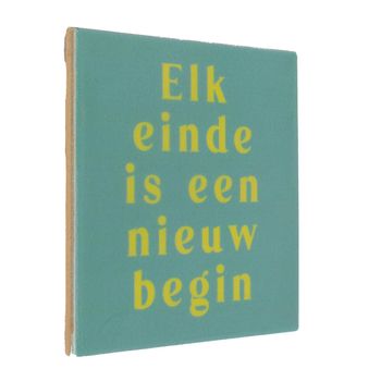Tegeltje nieuw begin