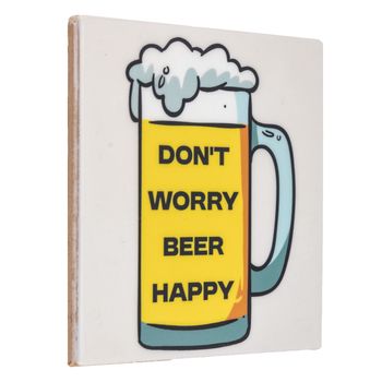 Tegeltje don't worry beer happy