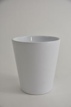 Konische (Orchidee) Vase weiß glänzend 15cm Serie 441