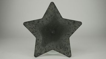 Tablett Sternform Grau 16x16x1cm