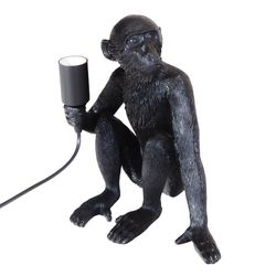 Lamp Aap - Zittend - Zwart - LiL Design