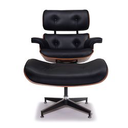 Fauteuil Glostrup met voetenbankje - Zwart - LiL Design