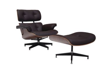 Fauteuil Glostrup met voetenbankje - Bruin - LiL Design