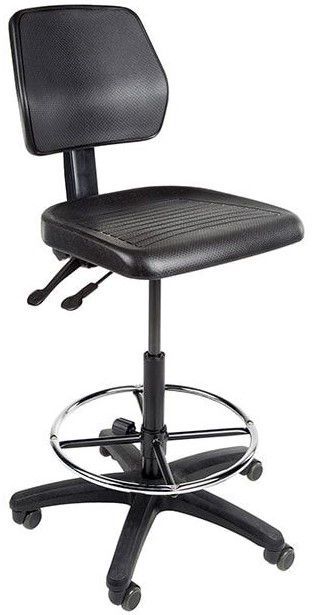 Werkstoel De Luxe Hoog Met Voetring 58-82cm