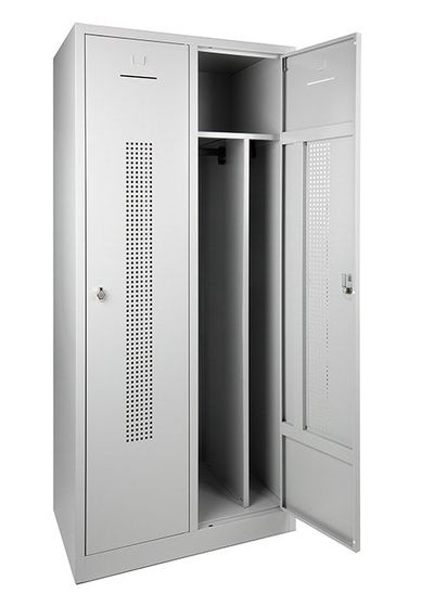 Garderobekast Perfo 2-deuren 180x80x50cm Leverbaar in 2 Kleuren