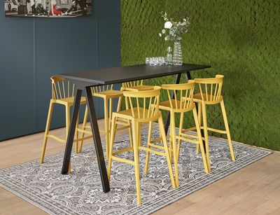 Bartafel Industrieel 110cm hoog Leverbaar in 56 kleurcombinaties