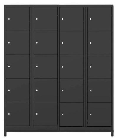 Lockerkast Dark 20-deurs - 4 Kolommen