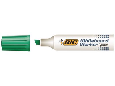 BIC® Velleda 1781 Whiteboardmarker, Beitelvormige Punt, 3 - 6 mm, Groen (pak 12 stuks)