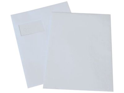 Akte envelop met venster C4 229 x 324 mm, 120 g/m², venster links (doos 250 stuks)