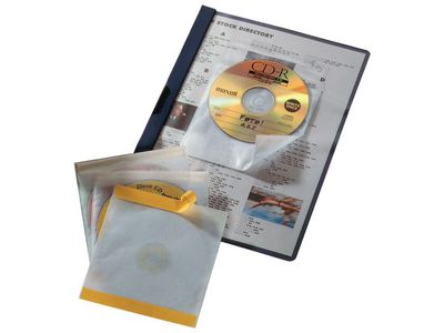 Durable Zelfklevende Fix CD/DVD hoes Transparant (pak 10 stuks)