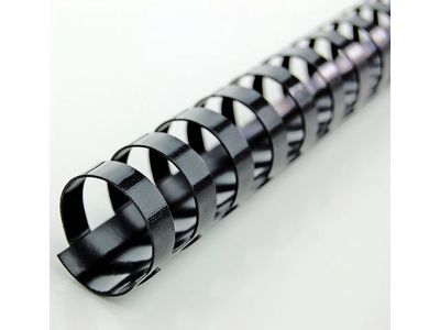 GBC CombBind Plastic Bindrug, 12 mm, 21-rings, Zwart (pak 100 stuks)