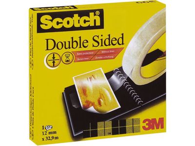 Scotch® Plakband 665 dubbelzijdig 12 mm x 33 m (rol 33 meter)