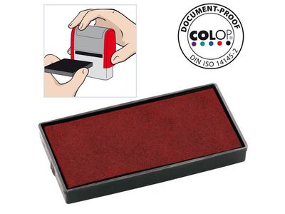 COLOP Reserve kussen t.b.v. zelfinktende stempels E/40 rood voor Printer 40