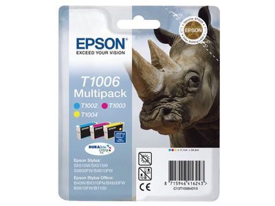 Epson T1006 Inktcartridge, Mulitpack, Kleur (pak 3 stuks)