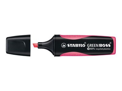 STABILO Green Boss Markeerstift, Beitelvormige Punt, 2 - 5 mm, Roze