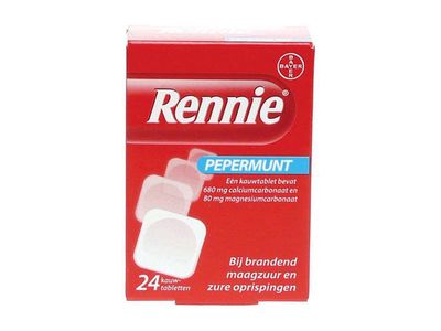 Rennie Maagtablet Rennie pocketpack 24st (pak 24 stuks)