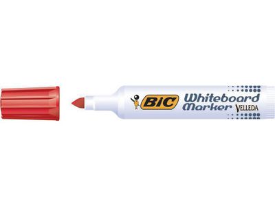 BIC® Velleda 1711 Whiteboardmarker, Ronde Punt, 1,9 mm, Rood (doos 12 stuks)
