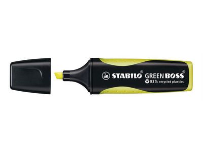 STABILO Green Boss Markeerstift, Beitelvormige Punt, 2 - 5 mm, Geel