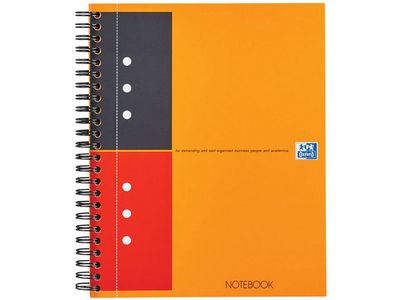 Oxford International Notitieboek A5+, Gelinieerd, 10-gaats, Oranje