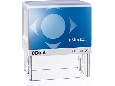 COLOP Stempel - zelfinktend voor dagelijks gebruik Printer 60 Microban, 76 x 37 mm, max. 8 regels