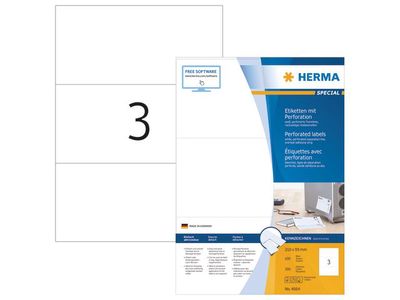 Herma Etiketten, met perforatie, 99 x 210 mm, 300 stuks (pak 300 stuks)