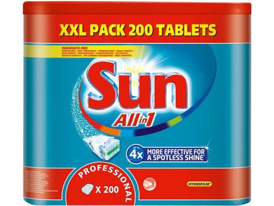 Sun All-In-One Vaatwastabletten (pak 200 stuks)