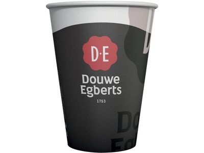 Douwe Egberts Drinkbeker, Karton, 180 ml, Zwart met Logo