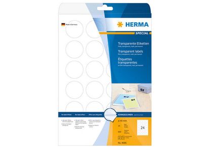 Herma Transparante folie etiketten diameter 40 mm (pak 600 stuks)