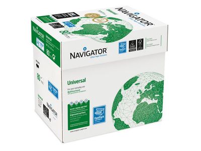 Navigator Universal Papier, A4, 80 g/m², Wit (doos 2500 vel)