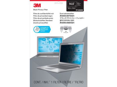3M™ Privacy filter widescreen PF14.0W9 Laptop, frameless, afm. diagonaal mm: 356, afm. mm: 310x175