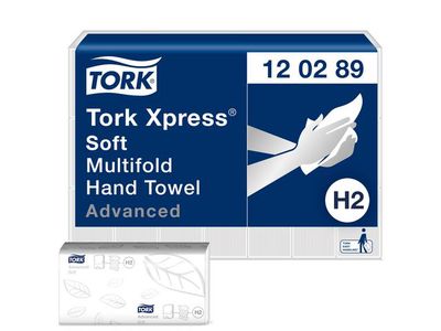 Tork Premium Papieren Handdoeken Carry Pack, Interfold, 2-laags, 25,5 x 21,2 cm, Wit (doos 21 x 180 vel)