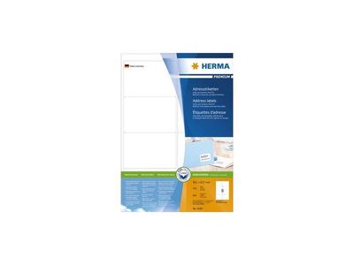 Herma Premium permanent papieretiket, 99,1 x 67,7 mm, 100 vellen, 8 etiketten per A4-vel, wit (pak 800 stuks)