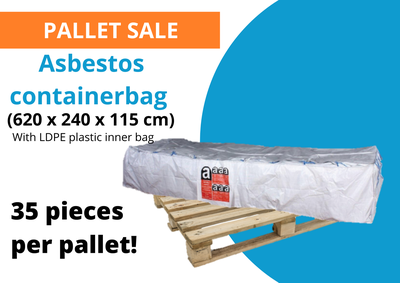 Asbestos container bag 17m3 pallet sale