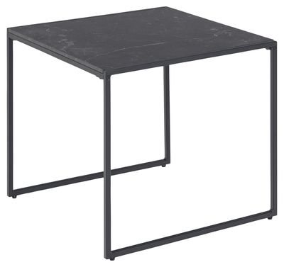 Bijzettafel Ebberup 50x50 cm met zwart marmerlook blad