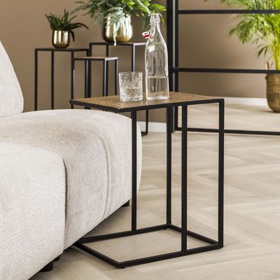 Laptoptafel Greven in metallic brons antiek