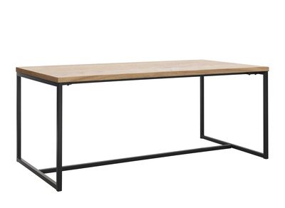 Eettafel Vejle 90x180 cm in naturel eiken met zwart frame