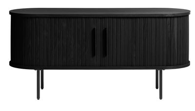 TV dressoir Kolding 120 cm zwart eiken met schuifdeuren