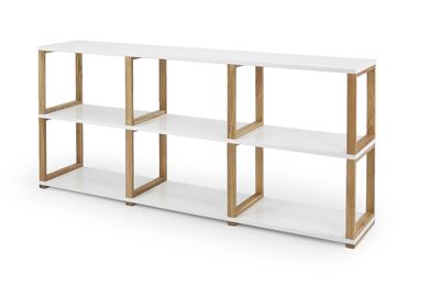 Tenzo open wandkast Art met 6 vakken wit/eiken